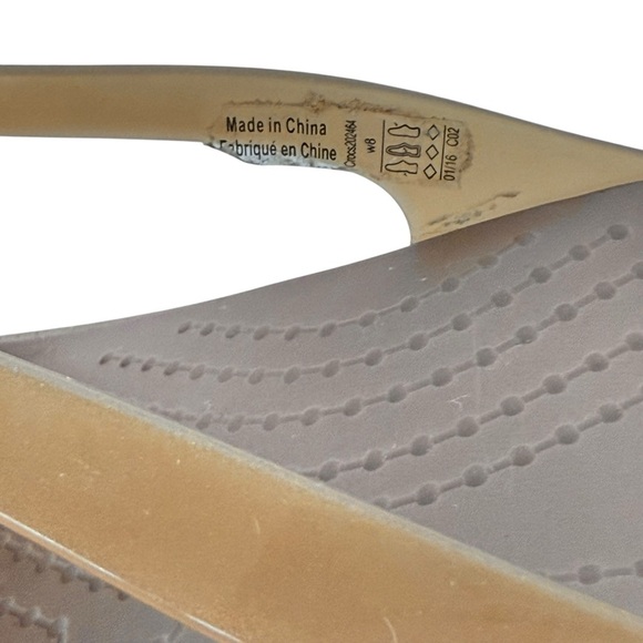 Crocs Isabella Mini Wedge Sandals – Women’s Size 8 – Bronze Multi-Strap Slide - Picture 9 of 11
